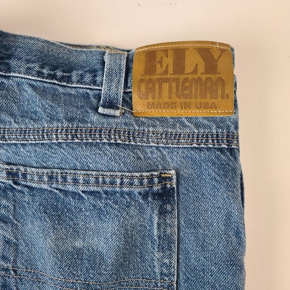 Vintage Ely Cattlemen Jeans Men's Size 42x30 Ely & Walker Made in USA VTG - Picture 4 of 11